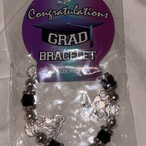 Graduation “Congrats Grad” Charm Bracelet – One Size – New in Package